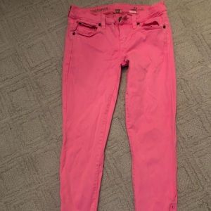 J.CREW Toothpick pink jeans